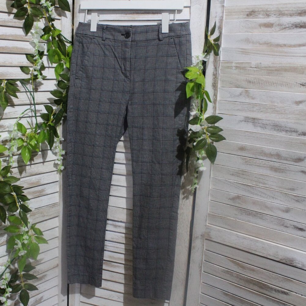 LOFT Plaid High-Waist Skinny Pants (154)